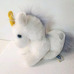 Vintage 1982 Dakin Purple & White Venus Unicorn Plush Stuffed Animal Blue Eyes